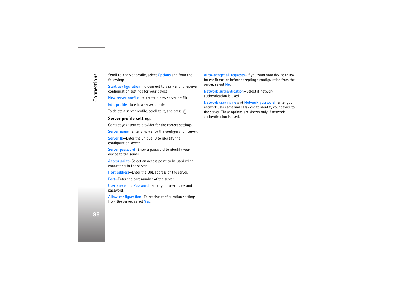 Connections | Nokia N77 User Manual | Page 98 / 133