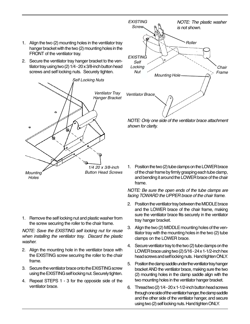 Invacare Solara Ventilator Tray User Manual | Page 2 / 4