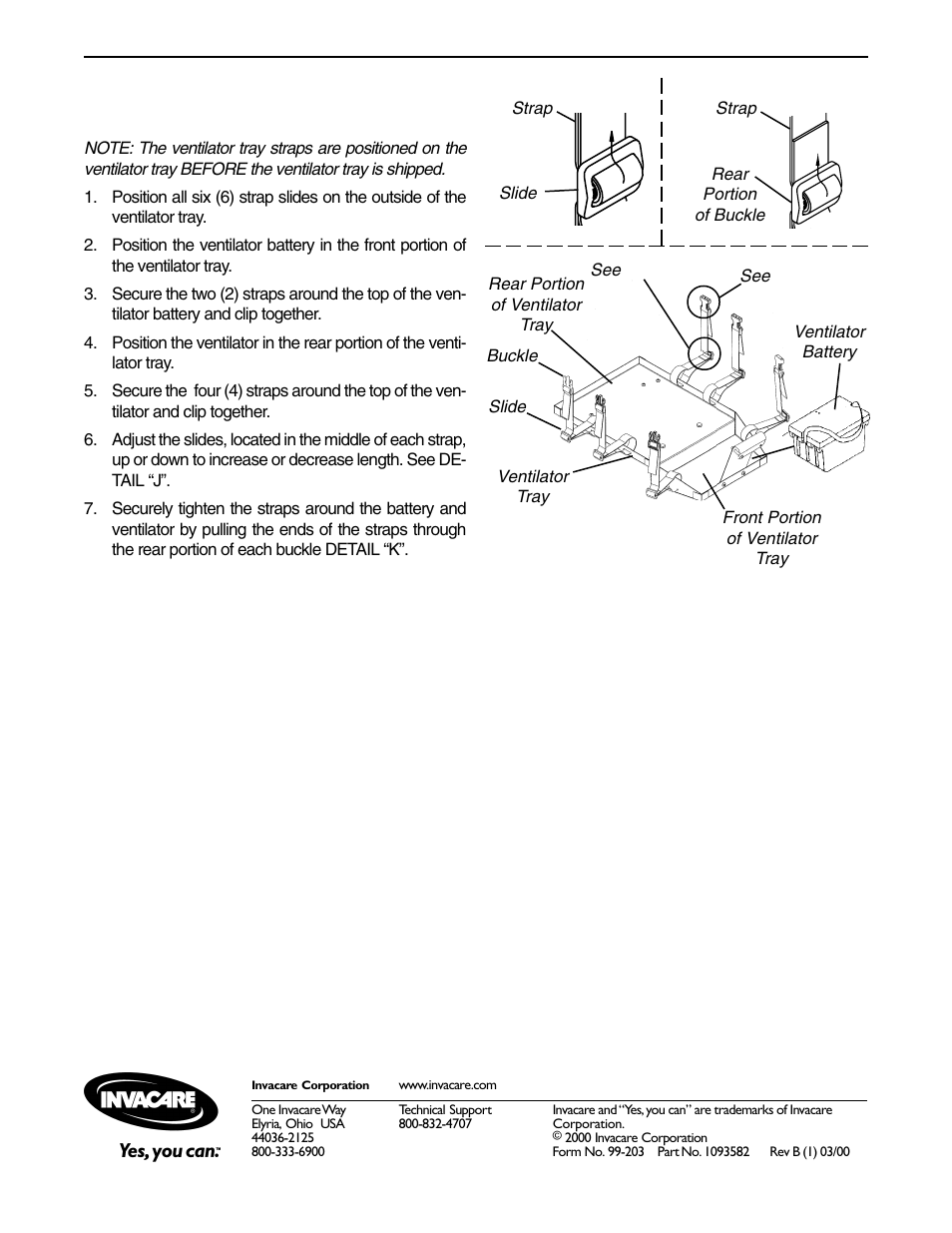 Using the ventilator tray (figure 6) | Invacare Solara Ventilator Tray User Manual | Page 4 / 4