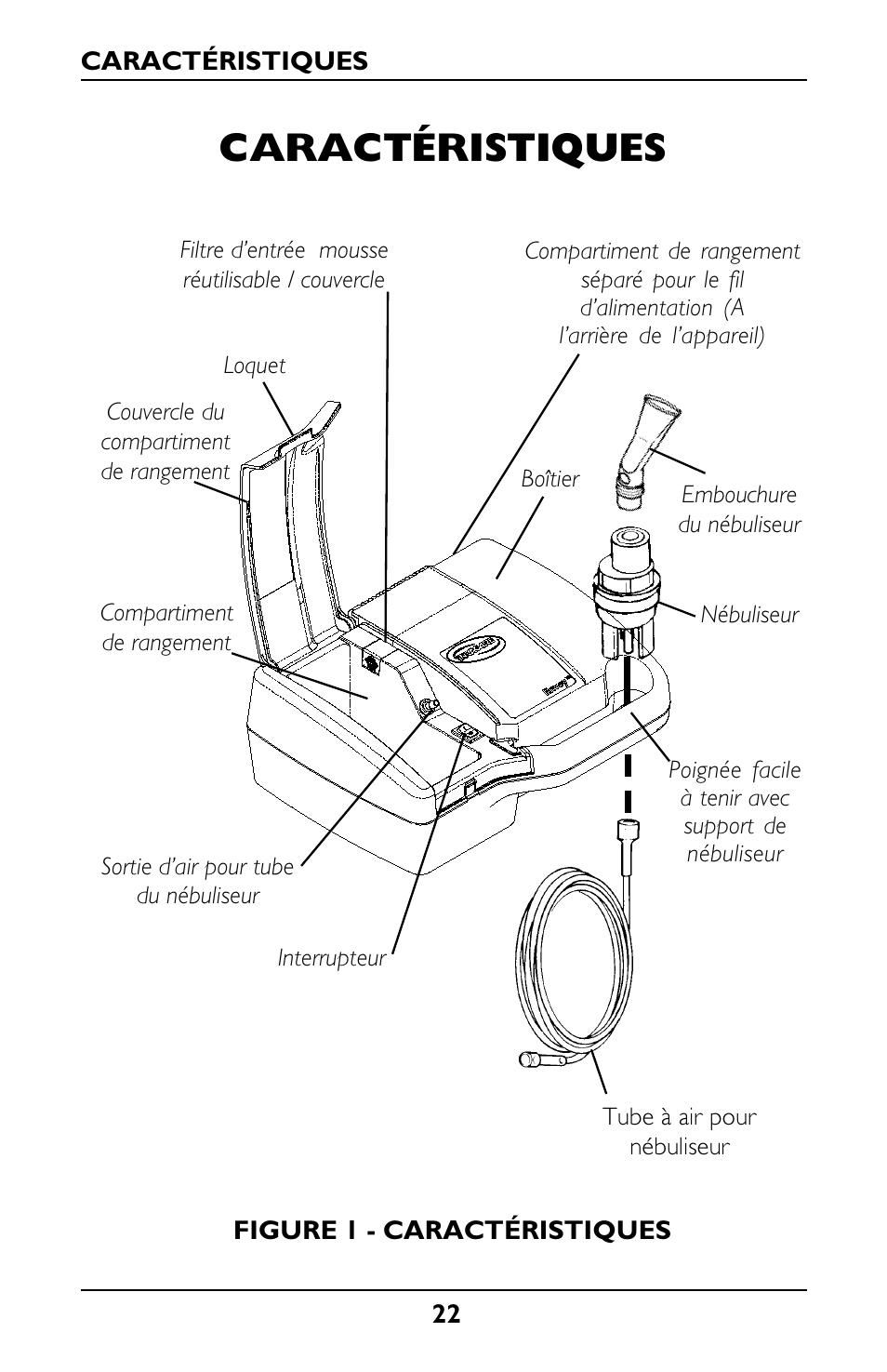 Caractéristiques | Invacare Envoy User Manual | Page 22 / 44