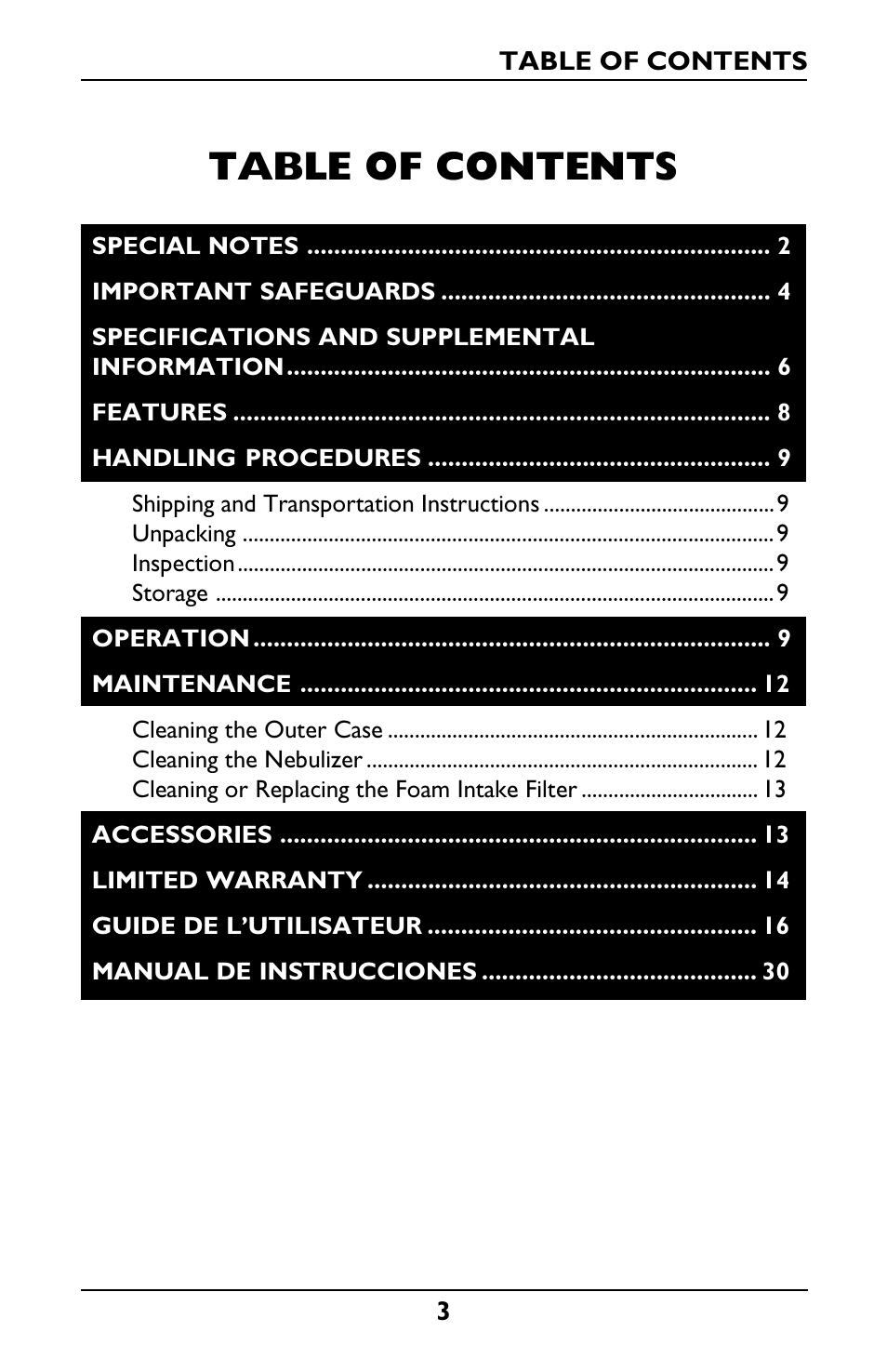 Invacare Envoy User Manual | Page 3 / 44