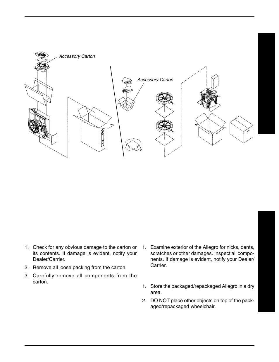 Handling, Packaging | Invacare Allegro 1061057 User Manual | Page 13 / 72