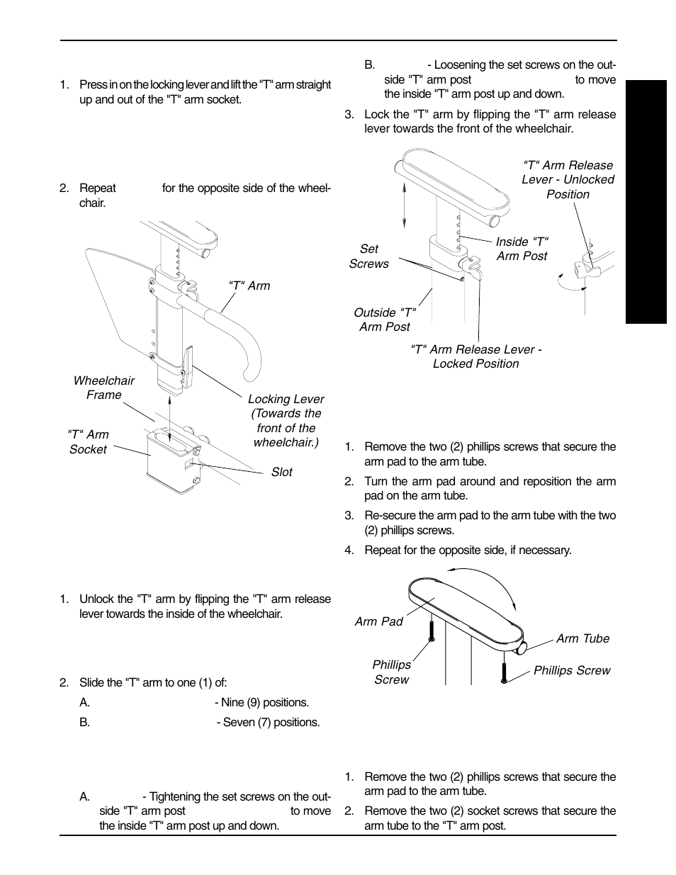 A r m s | Invacare Allegro 1061057 User Manual | Page 21 / 72
