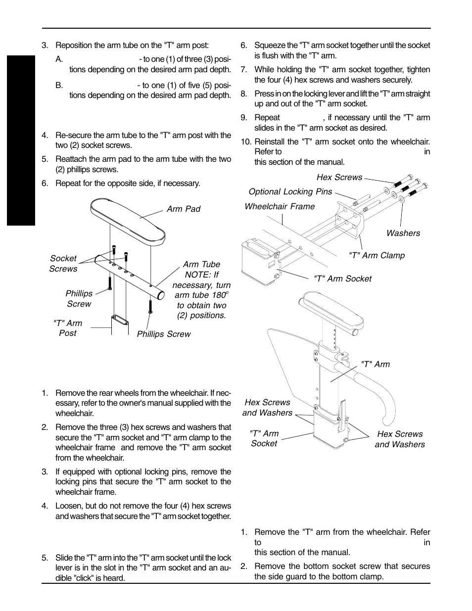 A r m s | Invacare Allegro 1061057 User Manual | Page 22 / 72