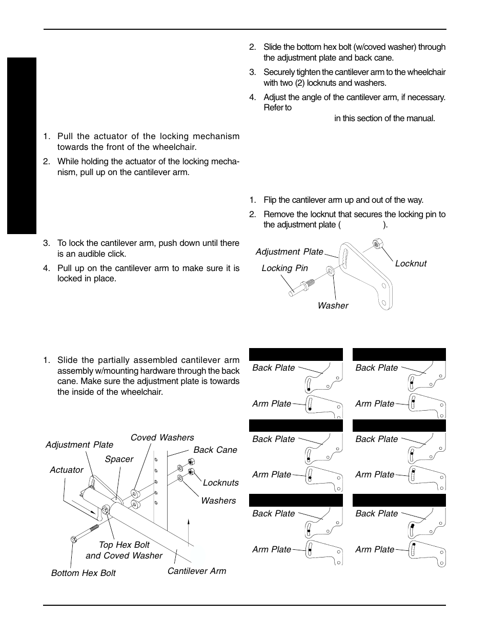 A r m s | Invacare Allegro 1061057 User Manual | Page 24 / 72