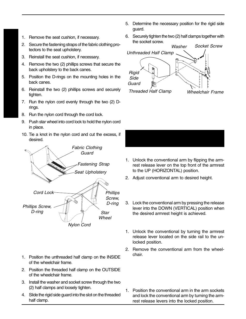 A r m s | Invacare Allegro 1061057 User Manual | Page 26 / 72