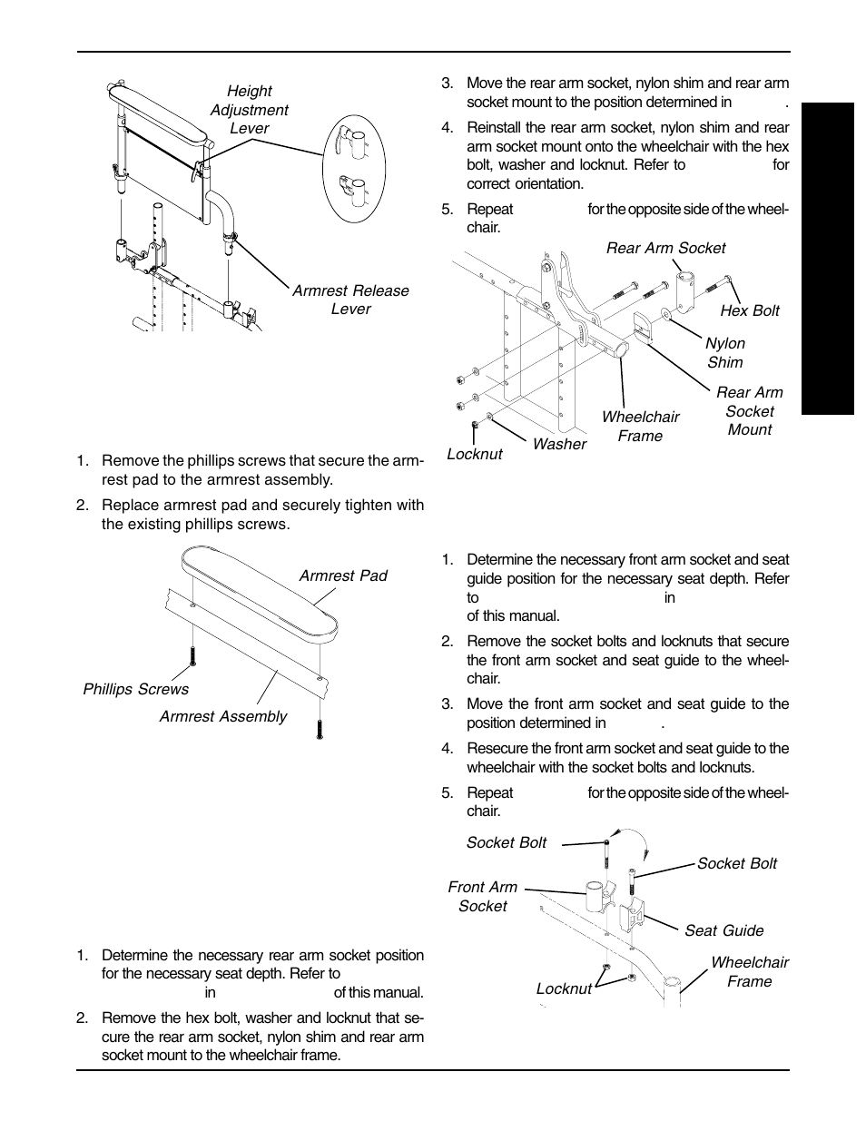 A r m s | Invacare Allegro 1061057 User Manual | Page 27 / 72