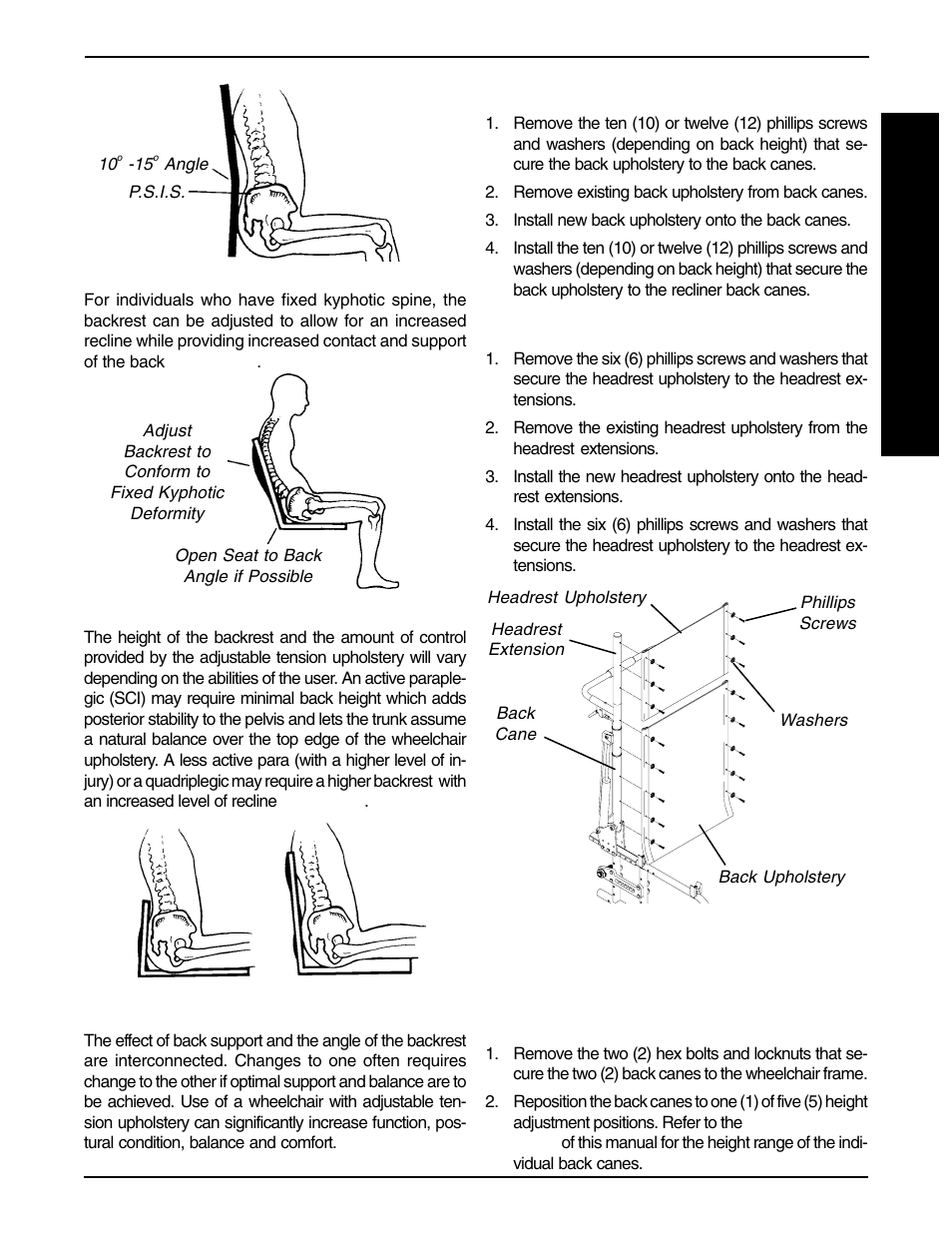 B a c k | Invacare Allegro 1061057 User Manual | Page 31 / 72