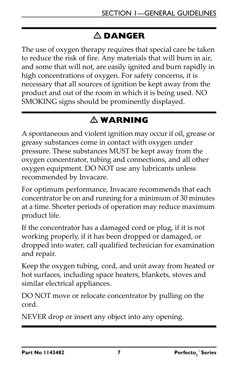 Ꮨ danger, Ƽ warning | Invacare IRC5P User Manual | Page 7 / 32