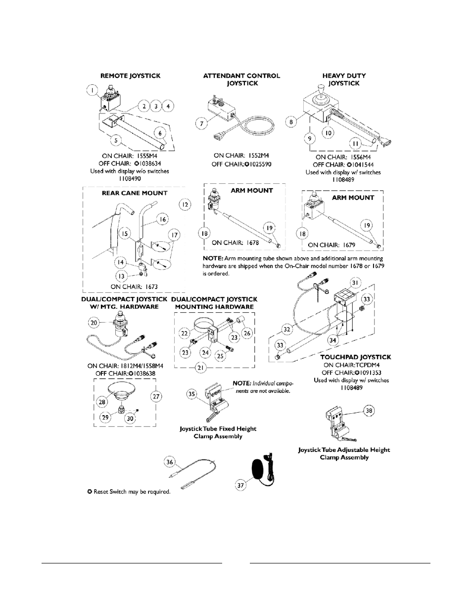 Mkiv joystick options | Invacare Xterra GT User Manual | Page 110 / 119