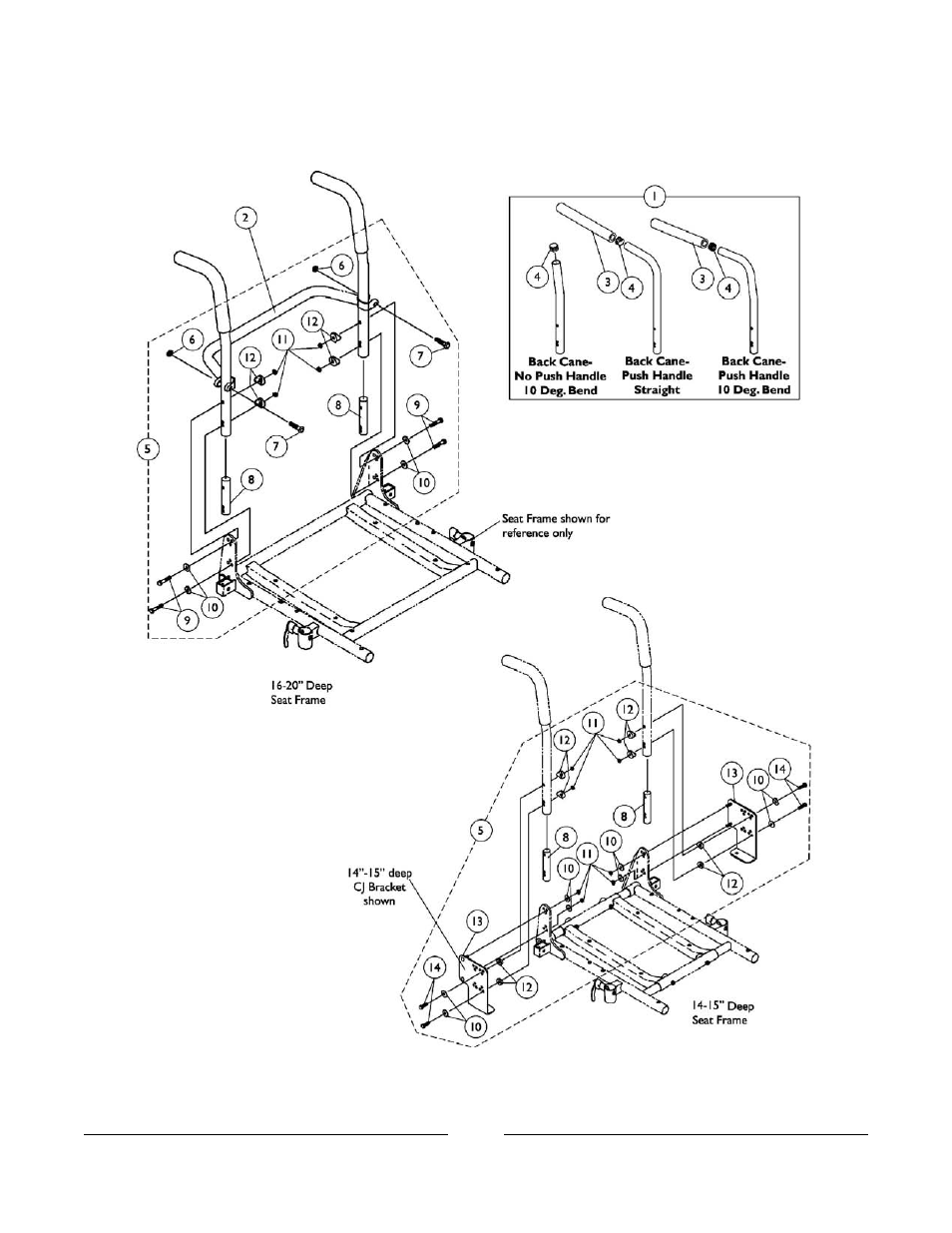 Back canes, spreader bars and attaching hardware | Invacare Xterra GT User Manual | Page 26 / 119