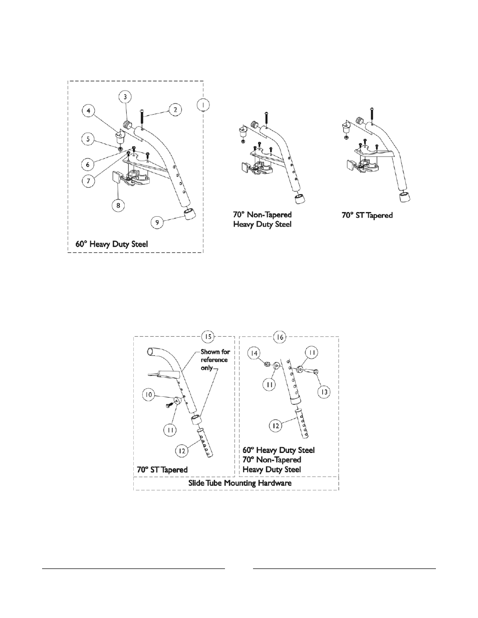 Footrest support assemblies | Invacare Xterra GT User Manual | Page 50 / 119