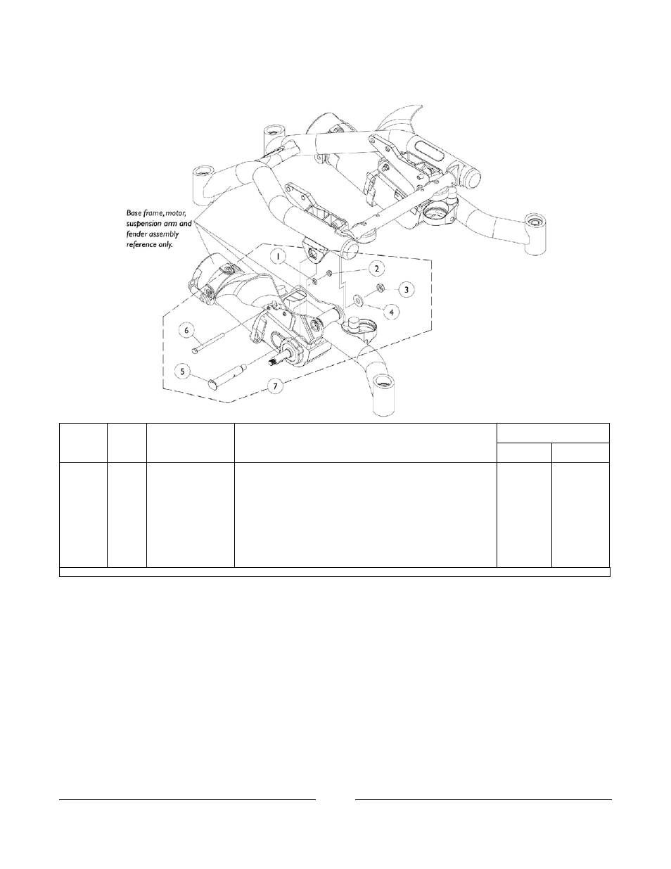 Suspension arm mounting hardware | Invacare Xterra GT User Manual | Page 71 / 119