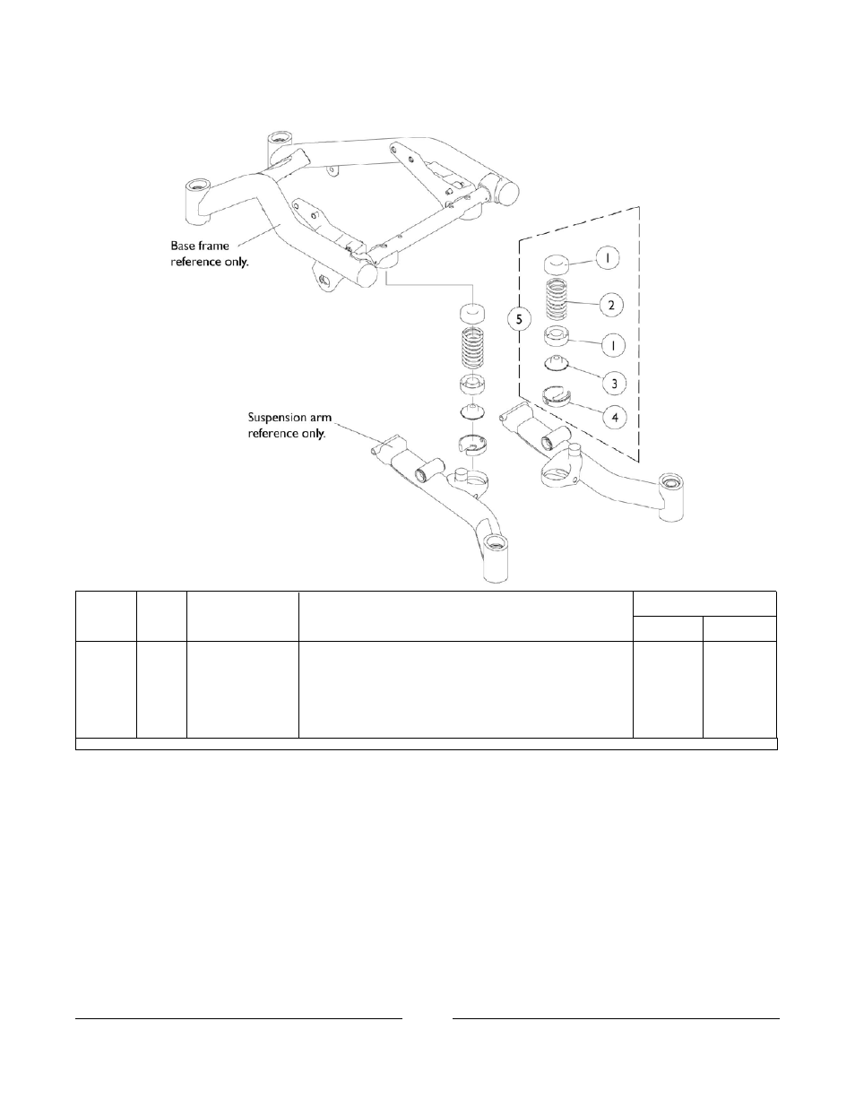 Front suspension spring mounting hardware | Invacare Xterra GT User Manual | Page 72 / 119