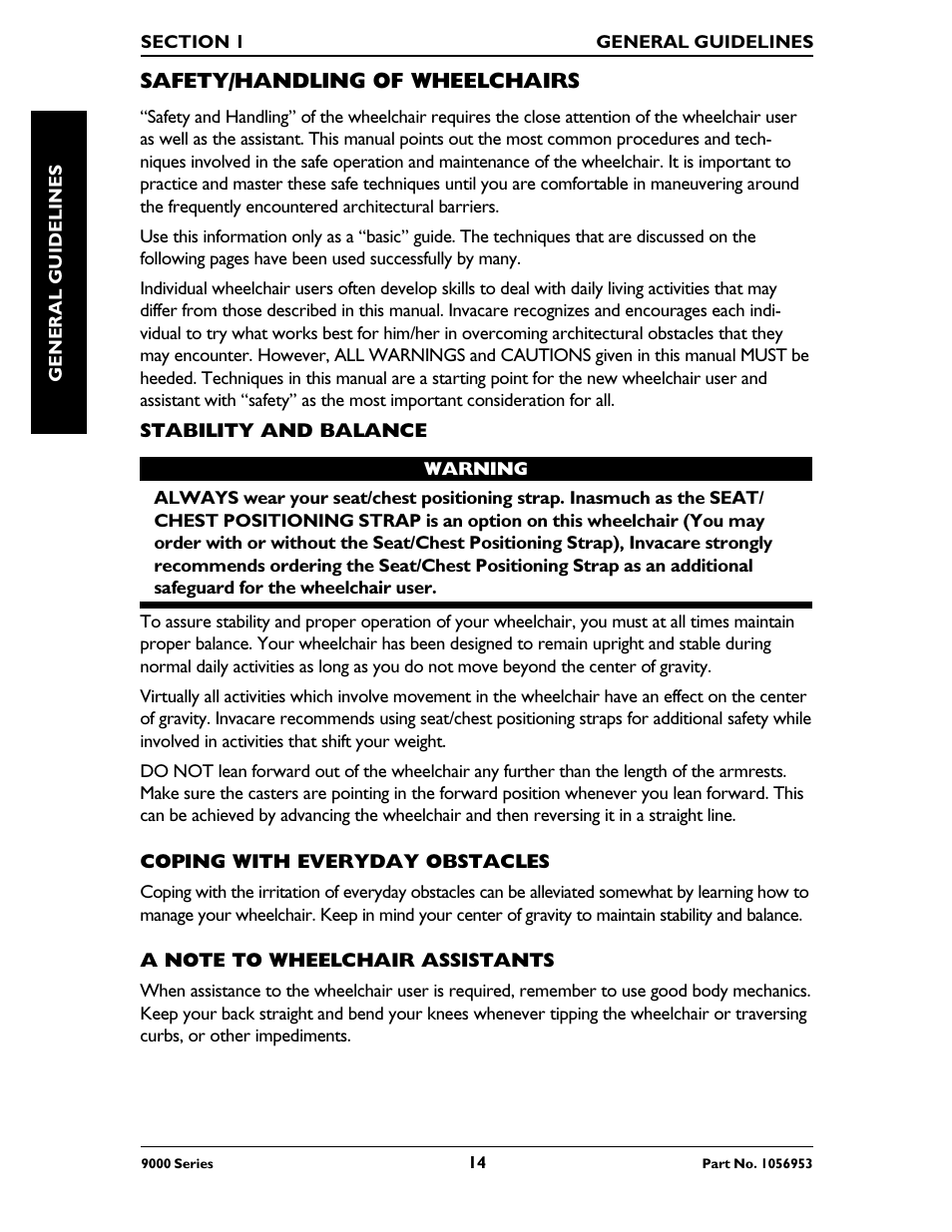 Invacare 9000 XT User Manual | Page 14 / 60