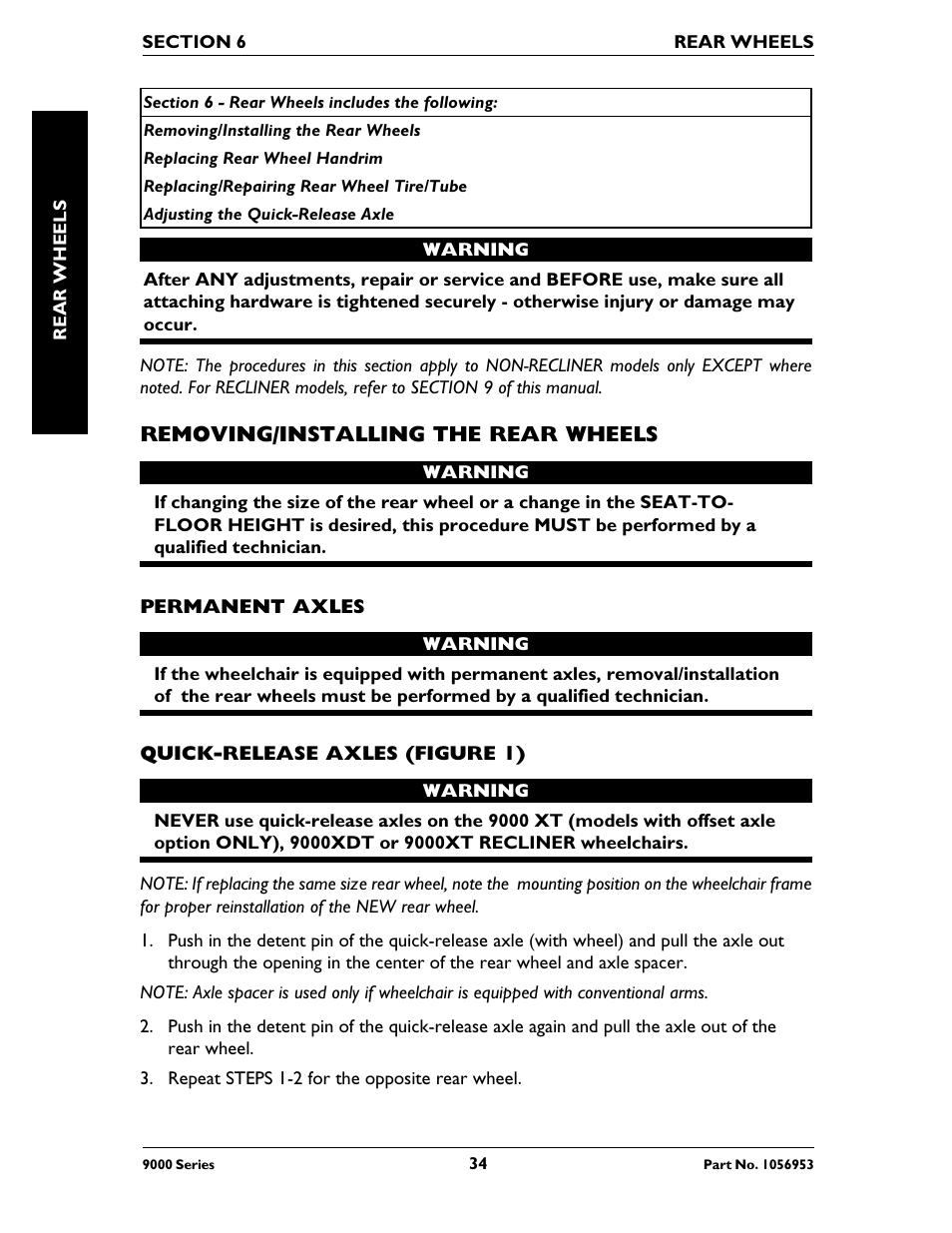 Invacare 9000 XT User Manual | Page 34 / 60