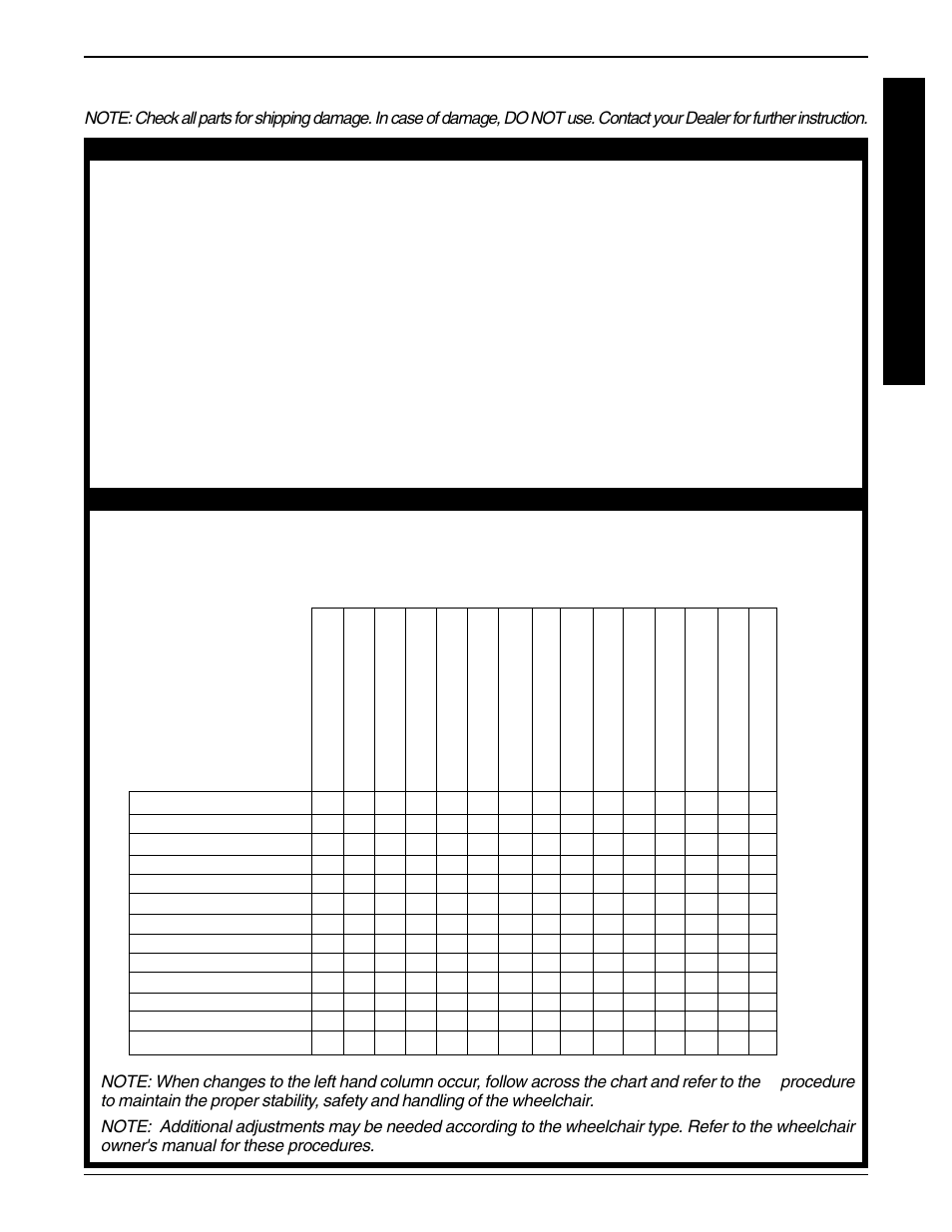 Safety summary, Installation warnings, Stability warnings | Invacare Infinity Back Support User Manual | Page 3 / 16