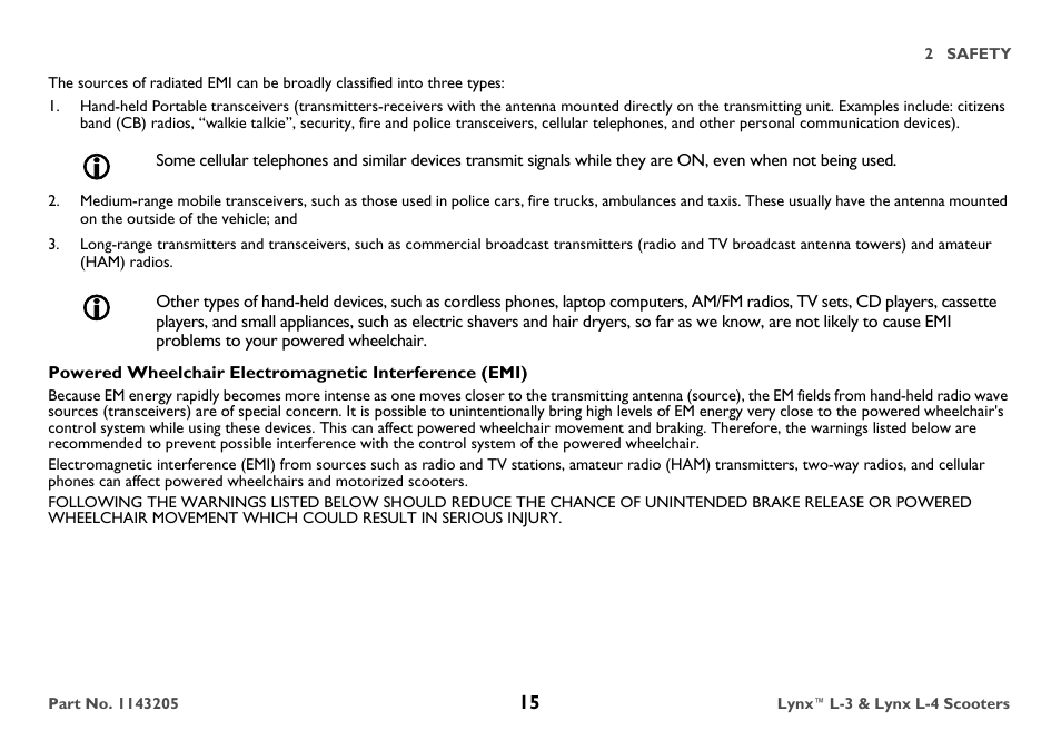 Invacare Lynx L-4 User Manual | Page 15 / 56