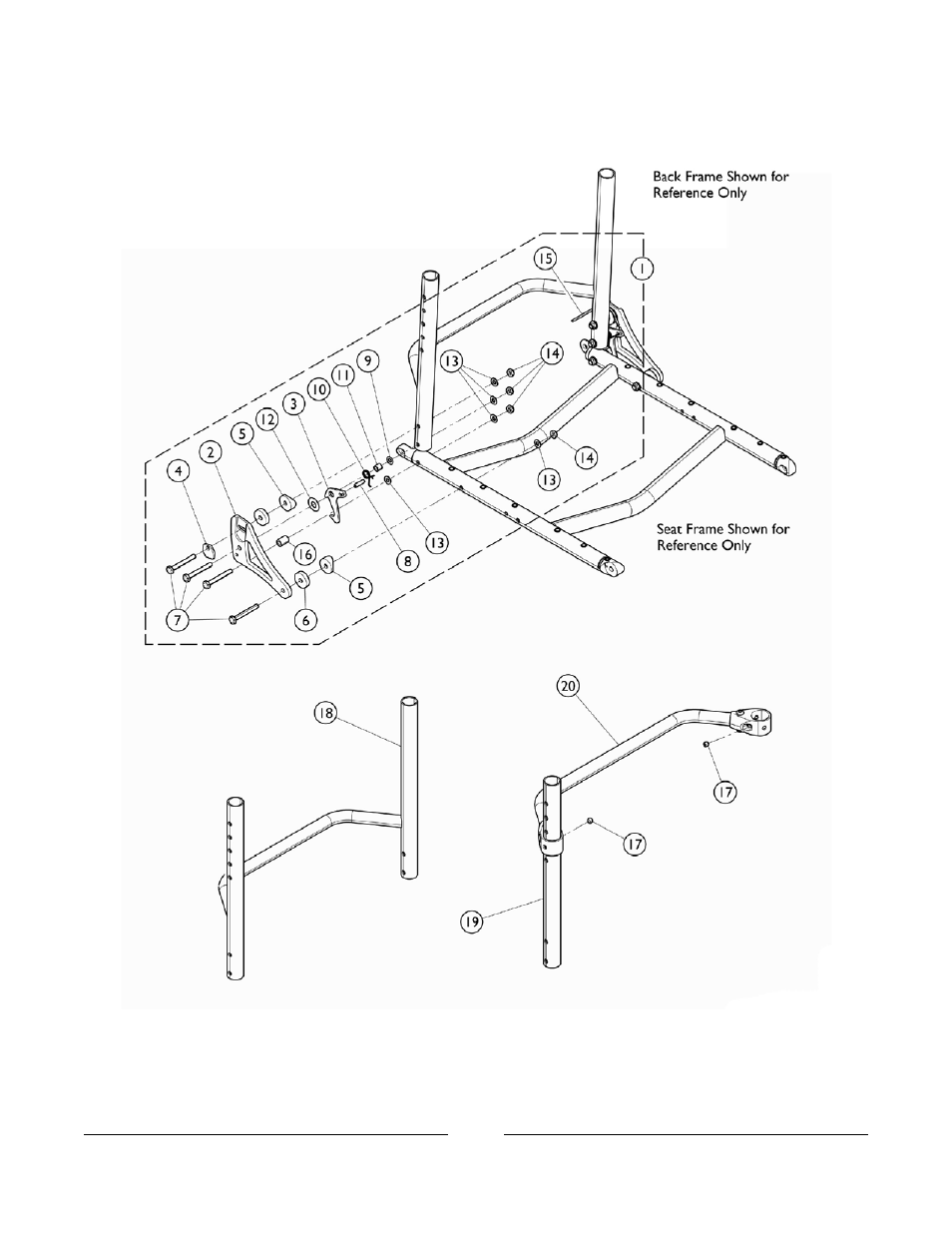 Backrests and hardware - without side guards | Invacare A4 User Manual | Page 22 / 80