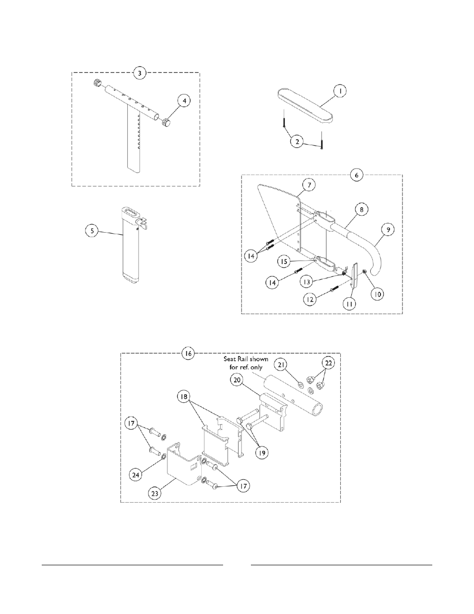 Arms - "t" arm and hardware | Invacare A4 User Manual | Page 40 / 80