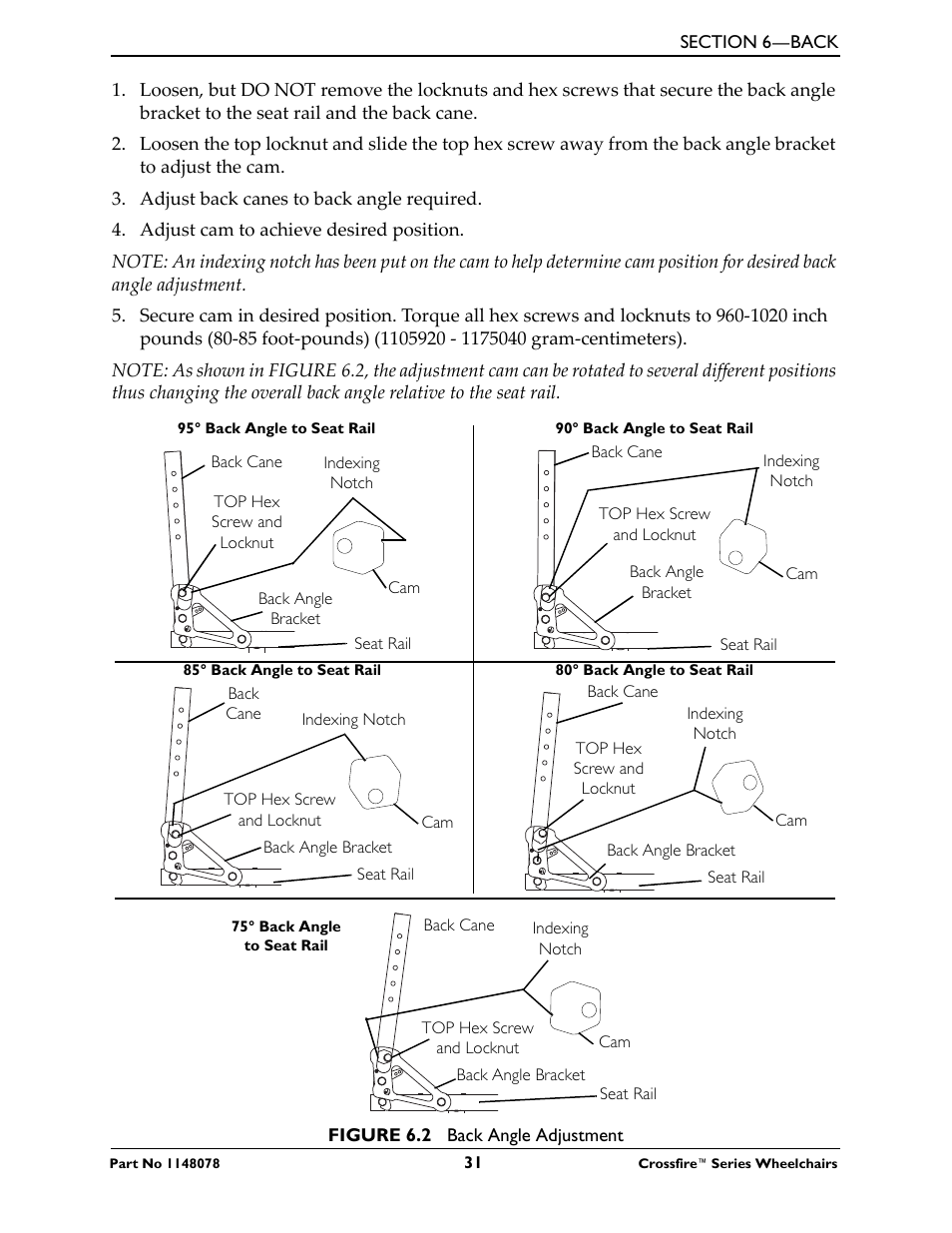 Invacare CROSSFIRE T6 User Manual | Page 31 / 60