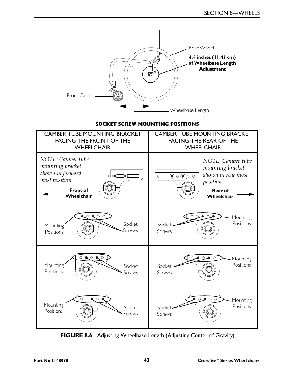Invacare CROSSFIRE T6 User Manual | Page 43 / 60