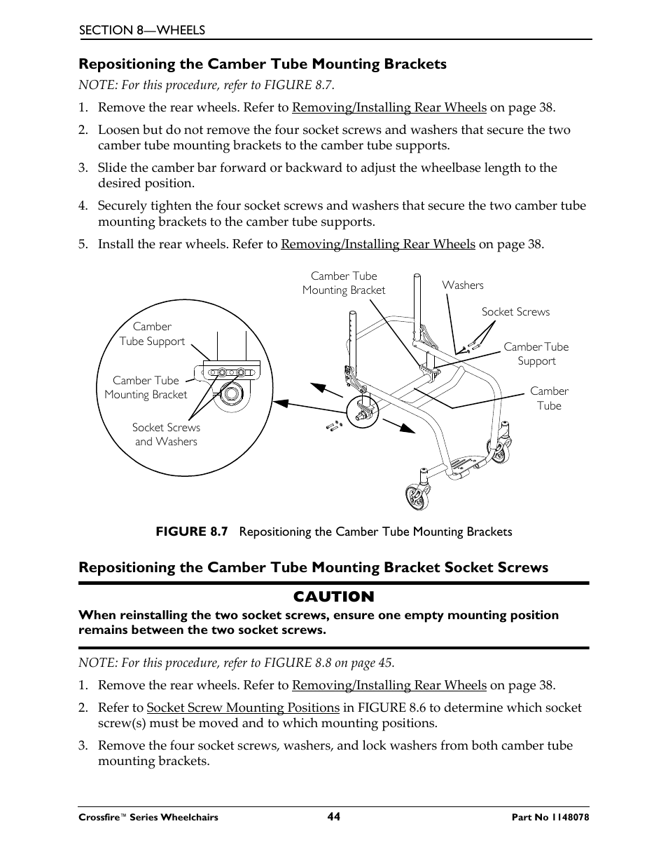 Invacare CROSSFIRE T6 User Manual | Page 44 / 60