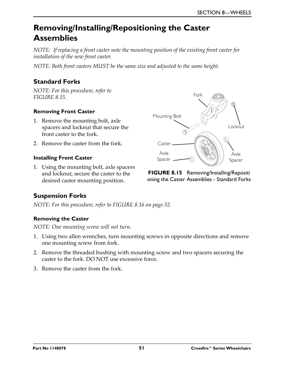 Invacare CROSSFIRE T6 User Manual | Page 51 / 60