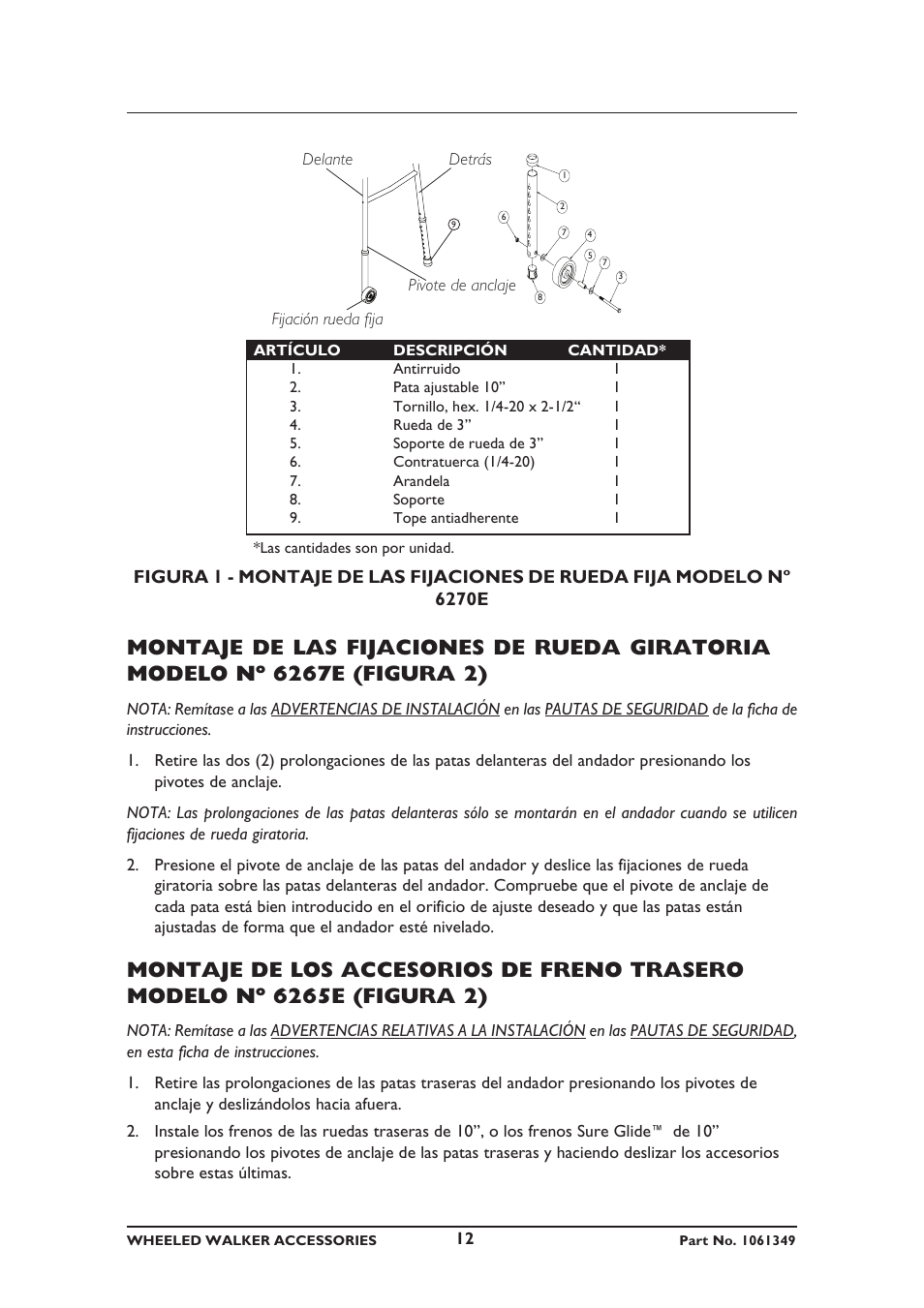 Invacare 6267E User Manual | Page 12 / 20