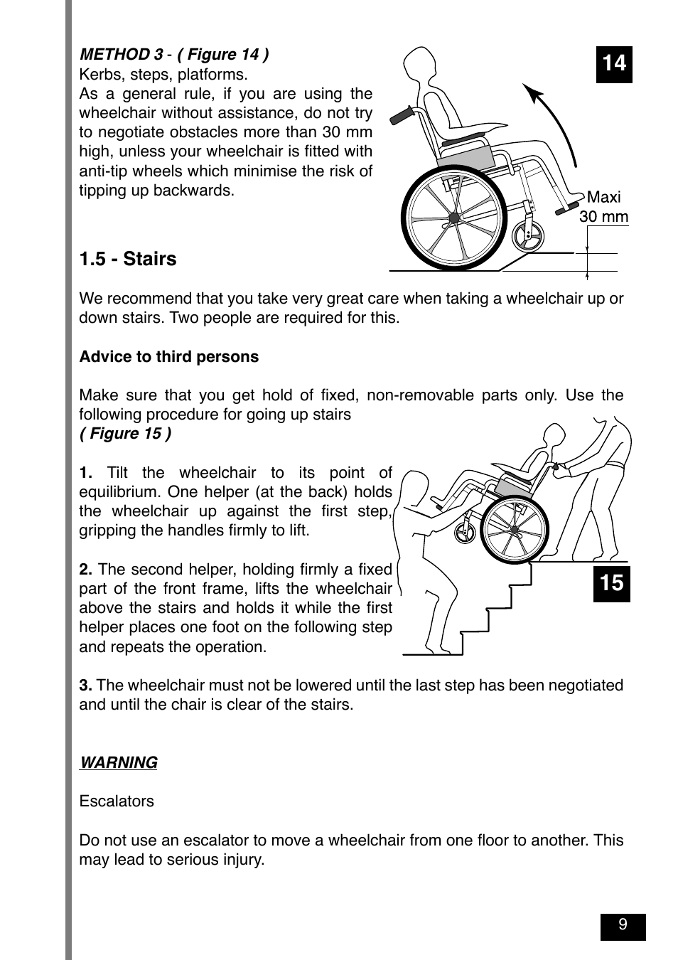 5 - stairs | Invacare Variance Plus User Manual | Page 11 / 36