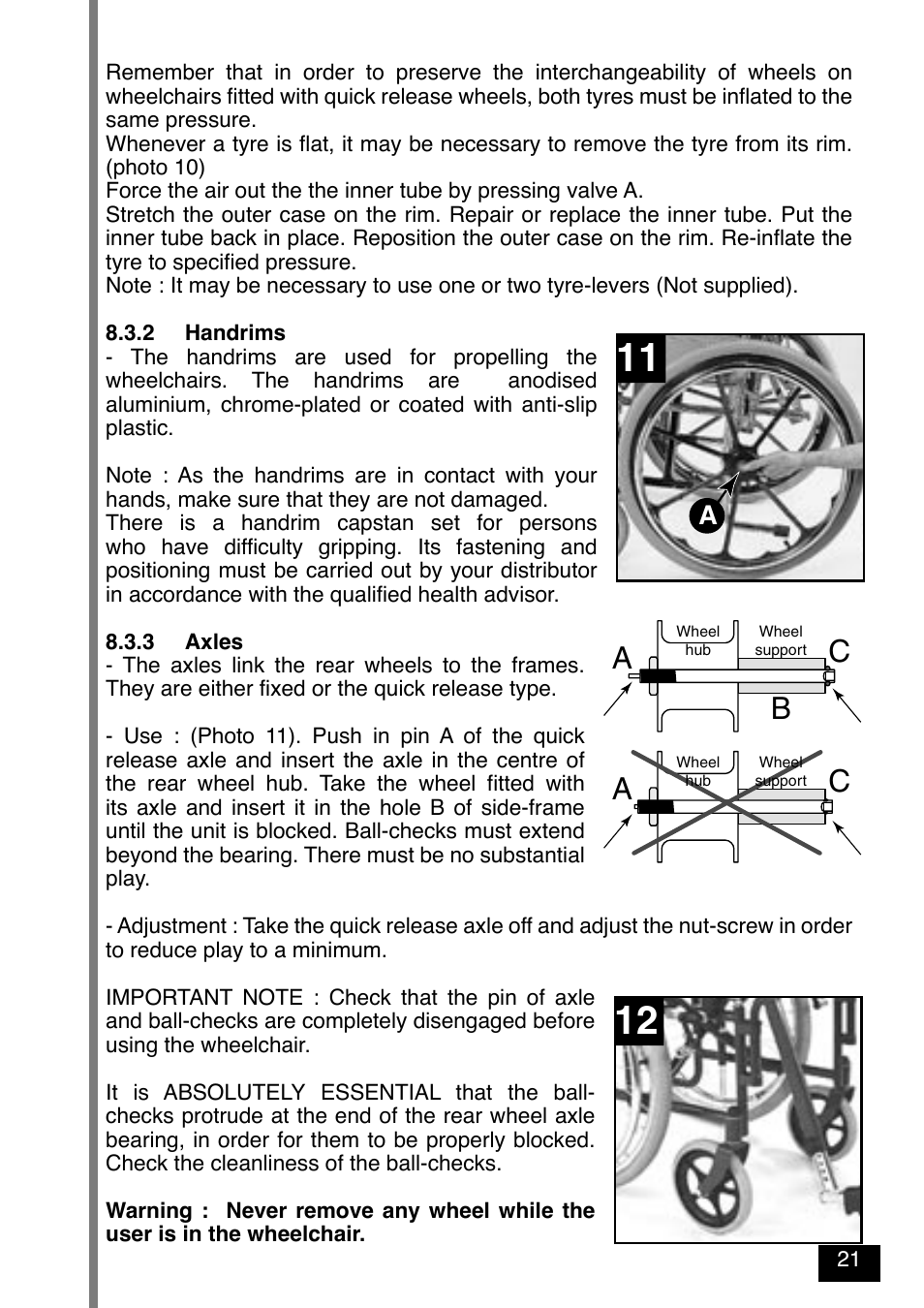 Invacare Variance Plus User Manual | Page 23 / 36