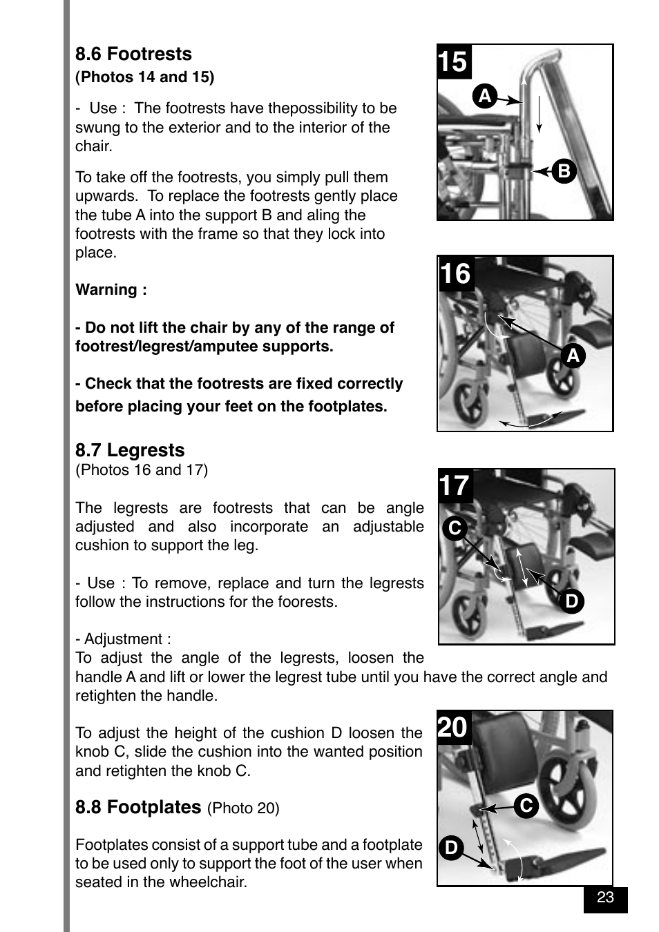 Invacare Variance Plus User Manual | Page 25 / 36