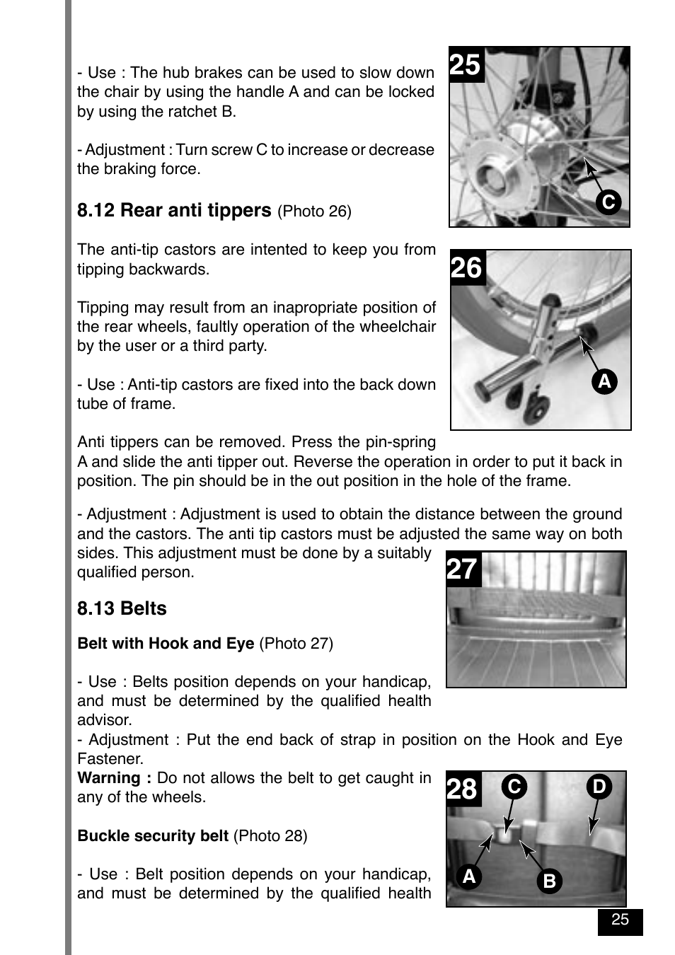 Invacare Variance Plus User Manual | Page 27 / 36