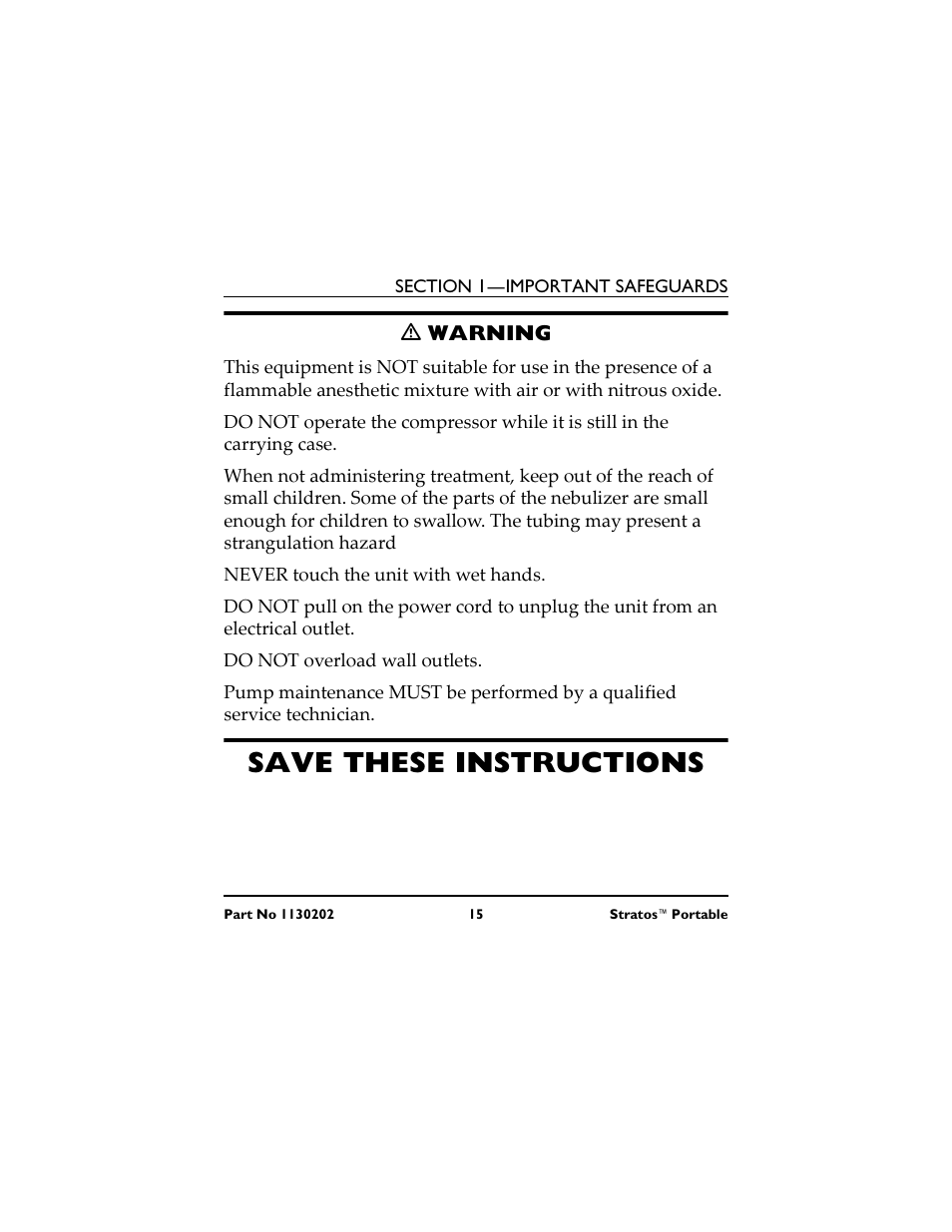 M warning, Never touch the unit with wet hands, Do not overload wall outlets | Save these instructions, M advertencia, No sobrecargue los tomacorrientes de pared, Conserve estas instrucciones, Ne jamais toucher l’unité avec les mains mouillées, Ne pas surcharger les prises murales, Conservez ces instructions | Invacare IRC 1720 User Manual | Page 15 / 124