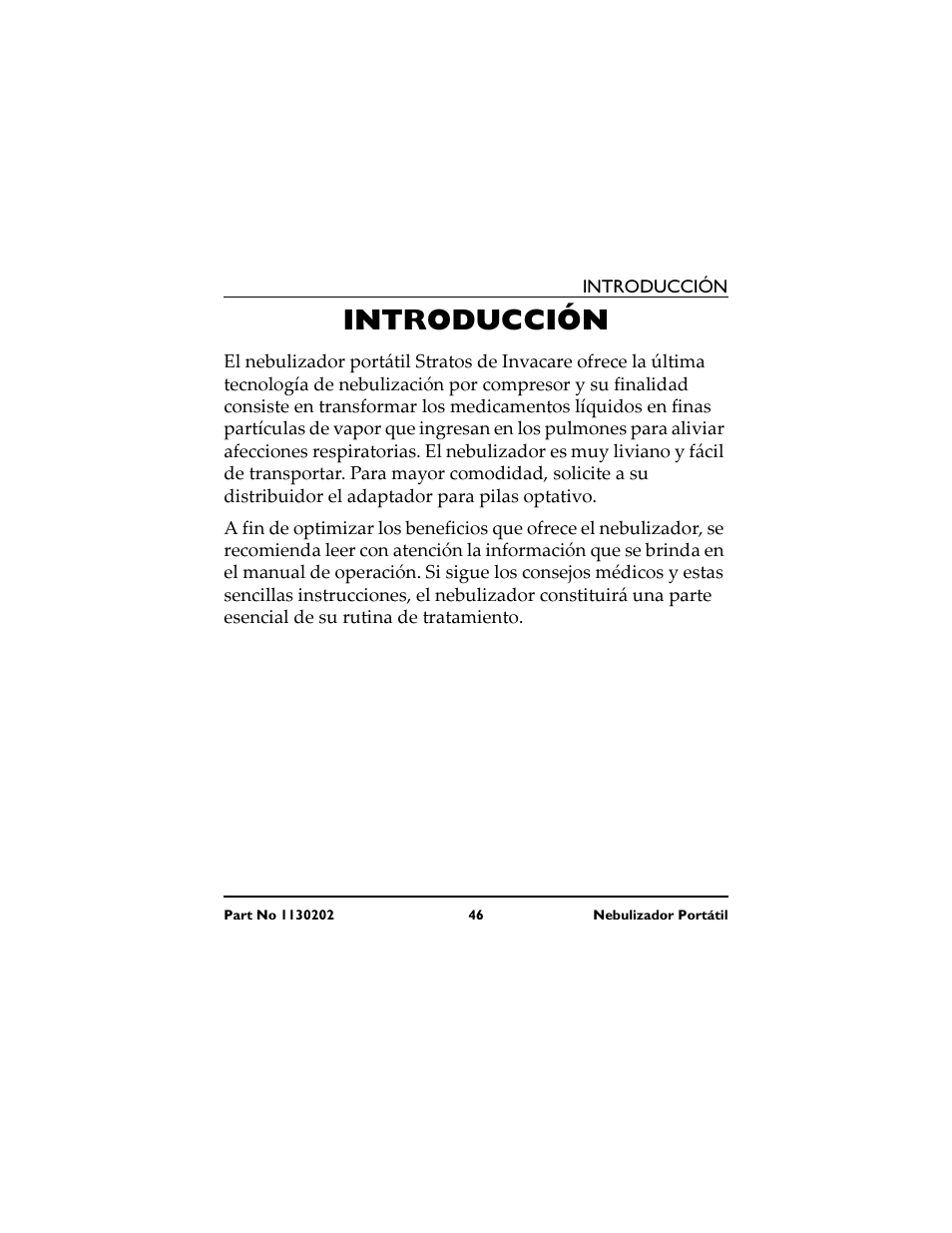 Introducción | Invacare IRC 1720 User Manual | Page 46 / 124