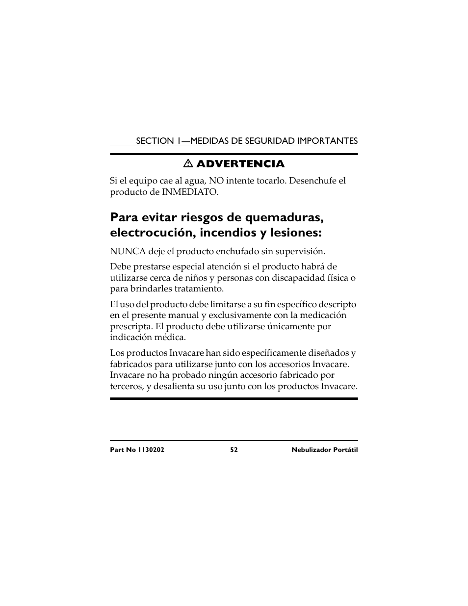 Invacare IRC 1720 User Manual | Page 52 / 124