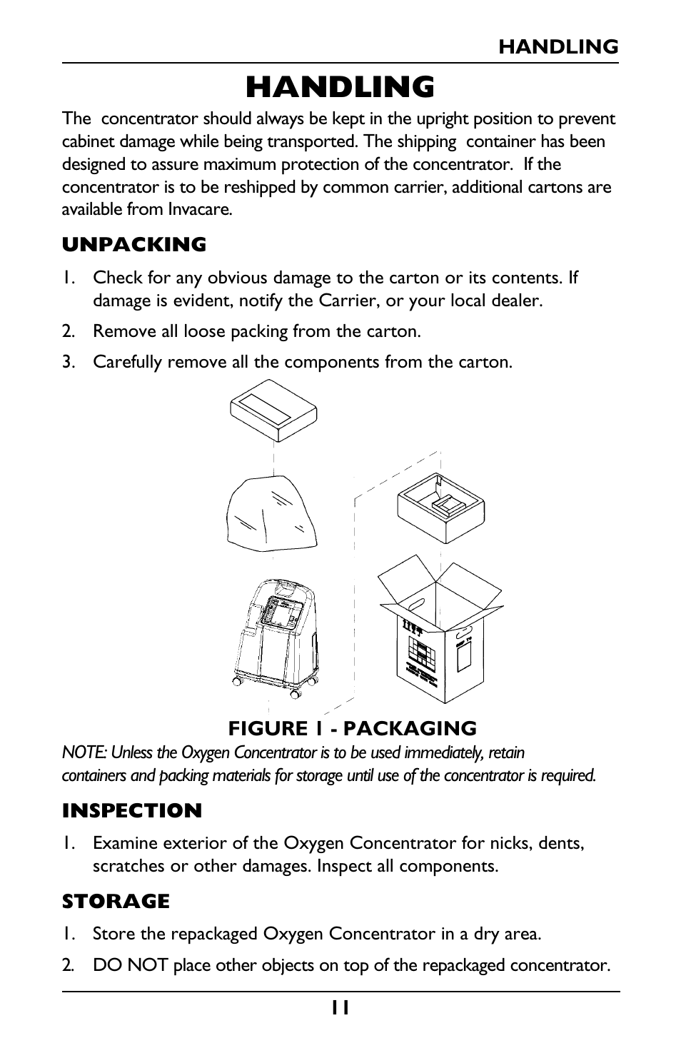 Handling | Invacare IRC5LXO2 User Manual | Page 11 / 44