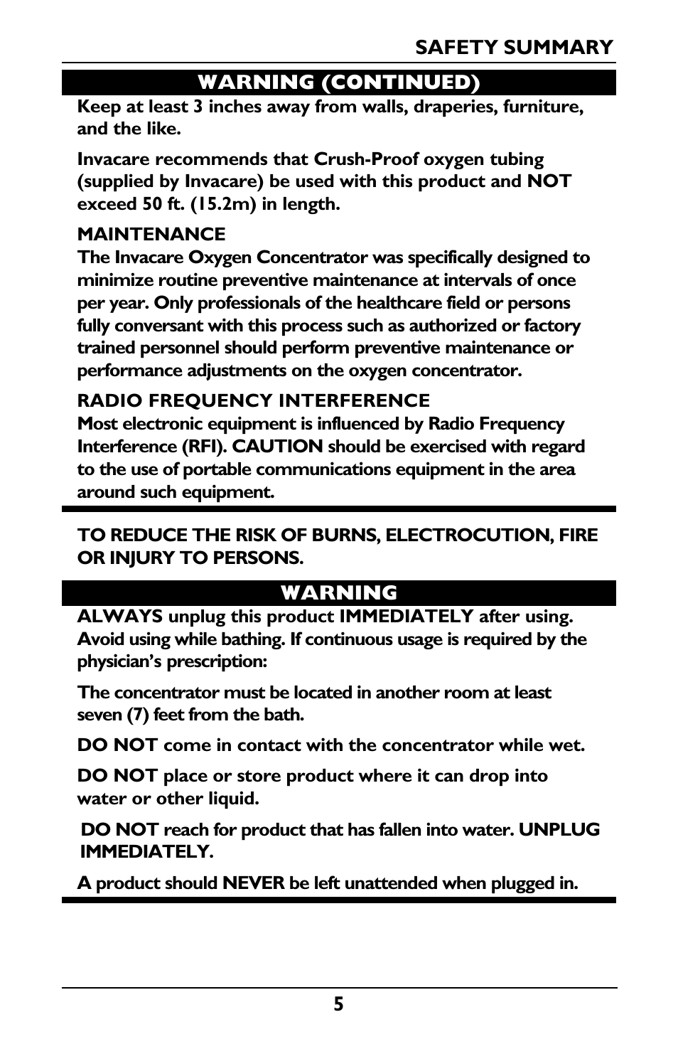 Invacare IRC5LXO2 User Manual | Page 5 / 44