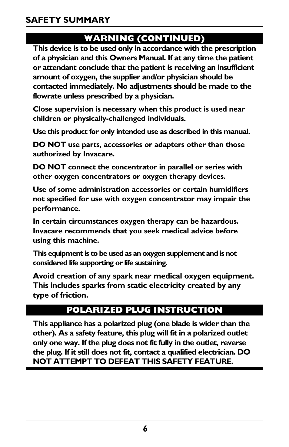 Invacare IRC5LXO2 User Manual | Page 6 / 44