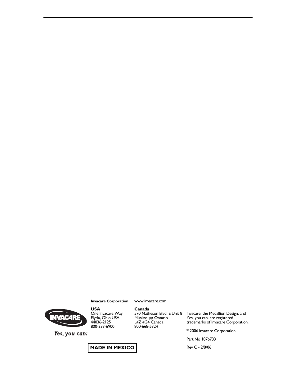Invacare Non-Removable Device 1820 User Manual | Page 4 / 4