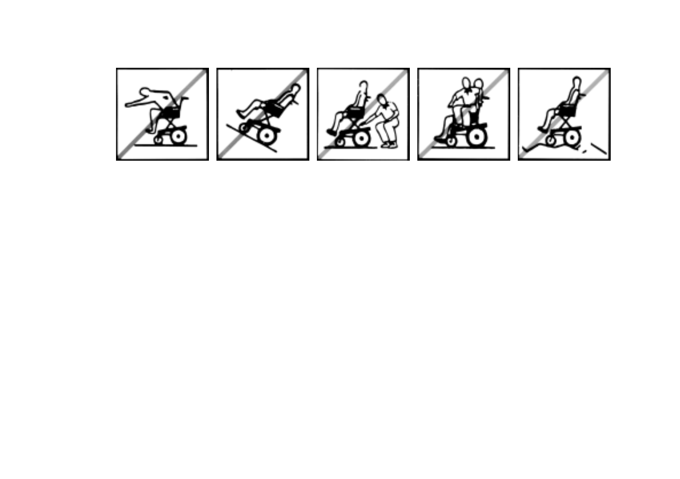 1 explanation of symbols on lifter warning sticker | Invacare Electric wheelchair User Manual | Page 60 / 97