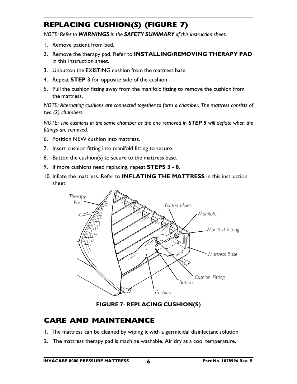 Invacare CG8000 User Manual | Page 6 / 8