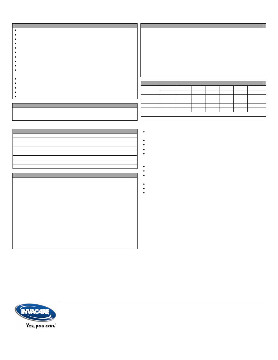 Invacare, 3g torque, 3accessories and options | Invacare 3G Torque User Manual | Page 6 / 6