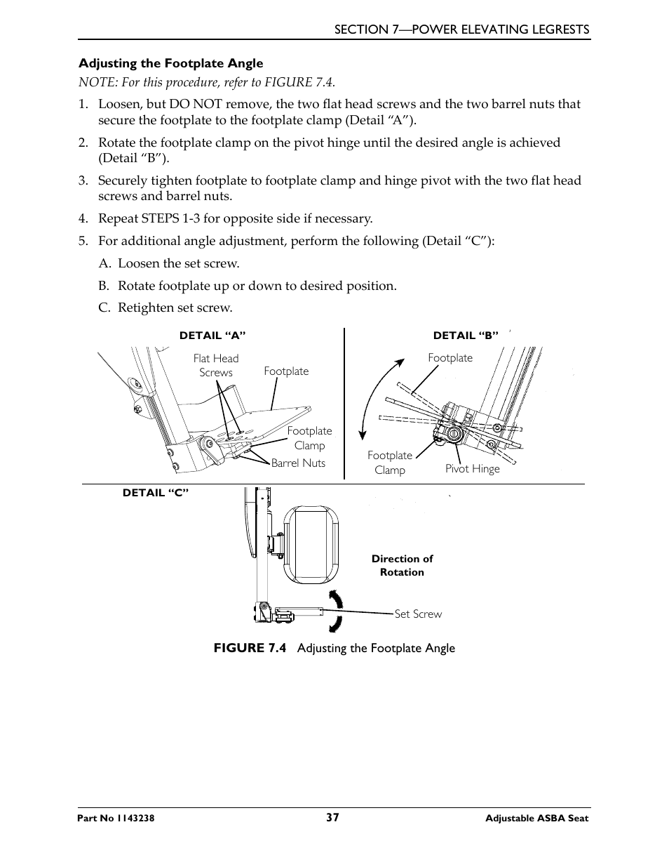 Invacare Adjustable ASBA Seat User Manual | Page 37 / 76