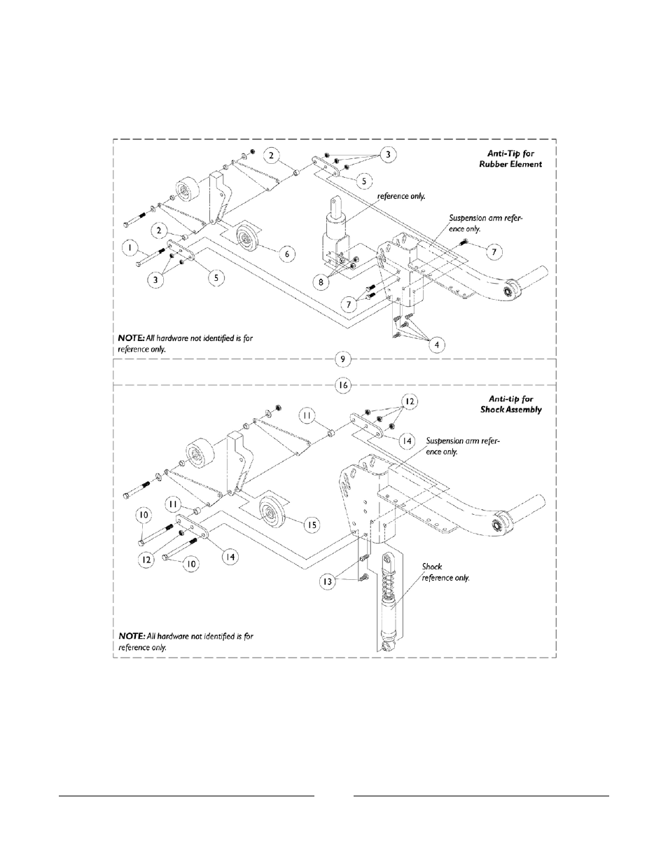 Anti-tip wheel extension assembly | Invacare Arrow User Manual | Page 142 / 240