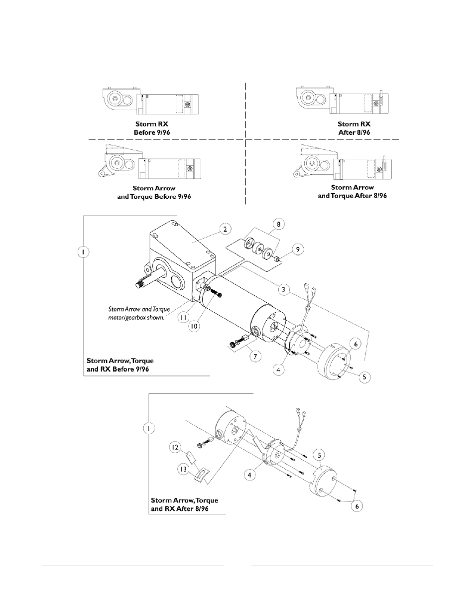 Pole motor and gearboxes | Invacare Arrow User Manual | Page 147 / 240