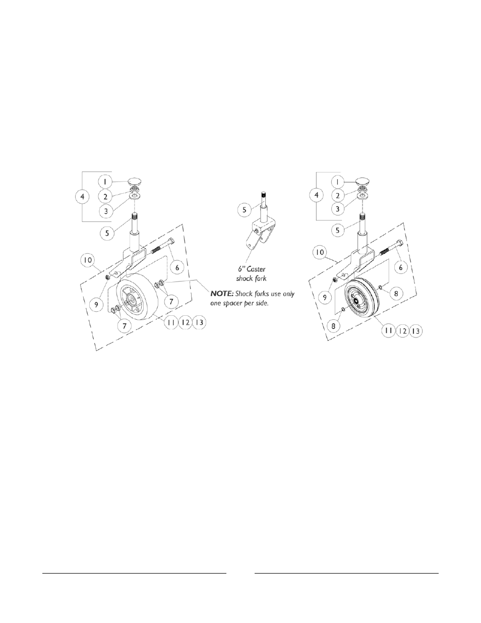 6" caster | Invacare Arrow User Manual | Page 163 / 240