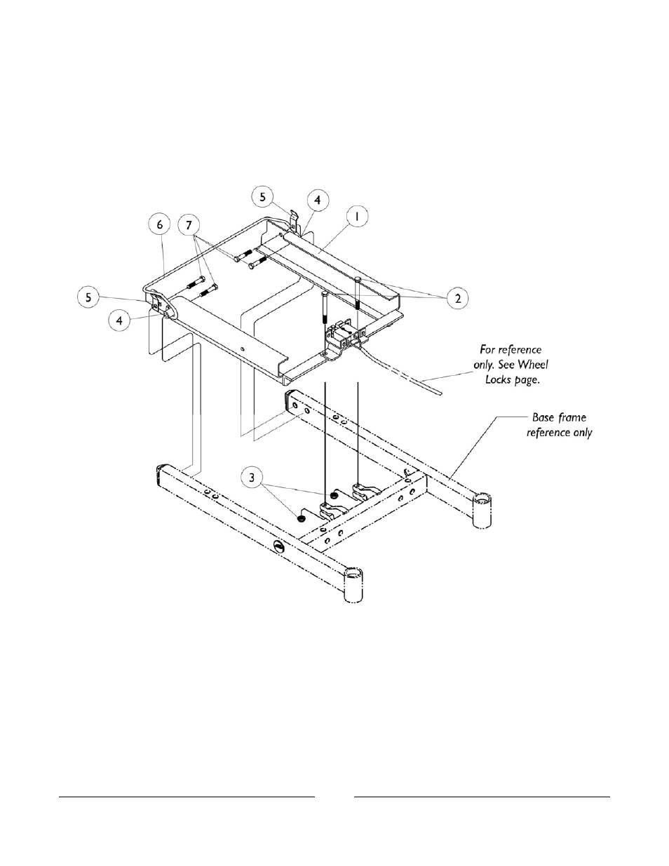 Battery box support frame | Invacare Arrow User Manual | Page 185 / 240