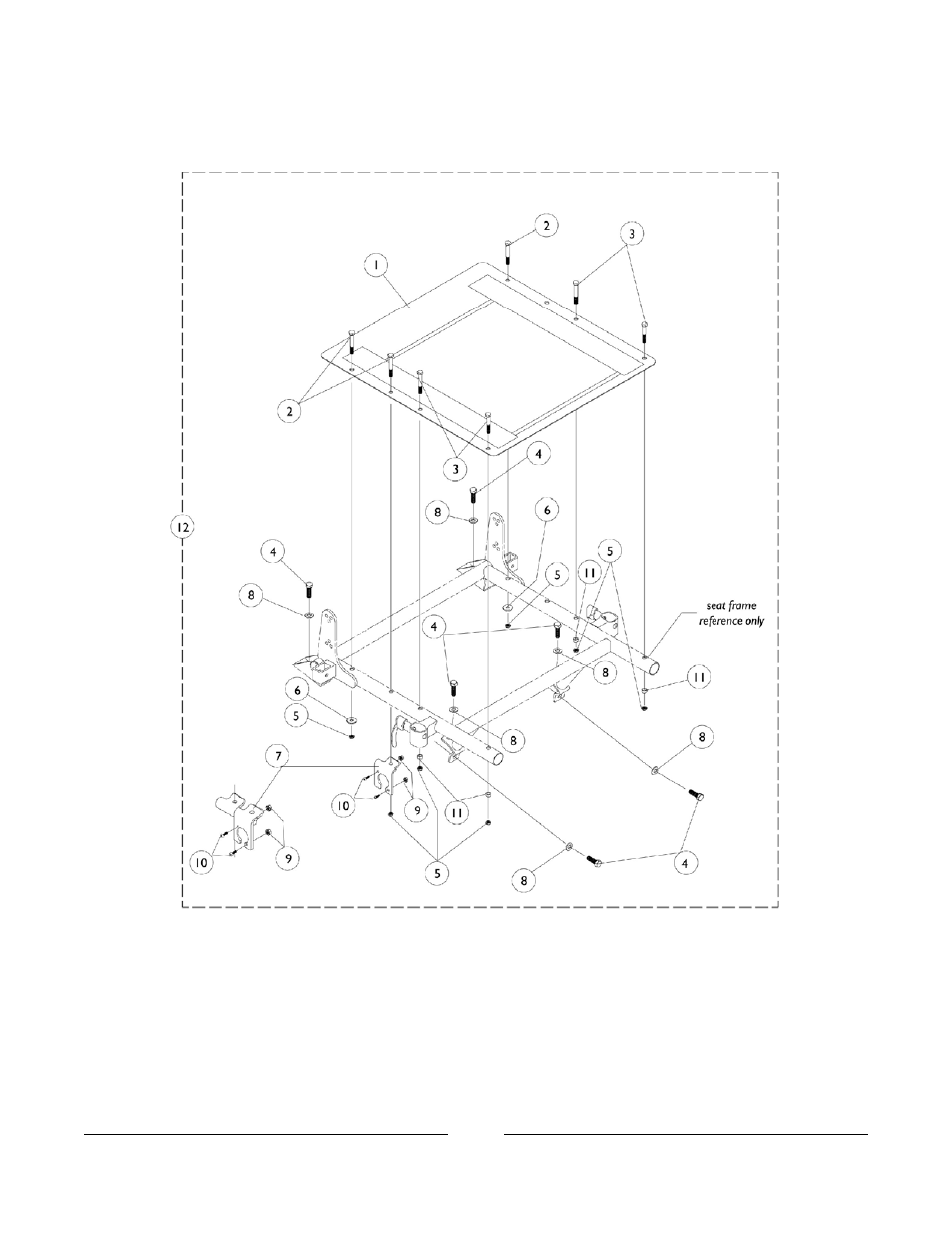 Seat pan and attaching hardware | Invacare Arrow User Manual | Page 50 / 240