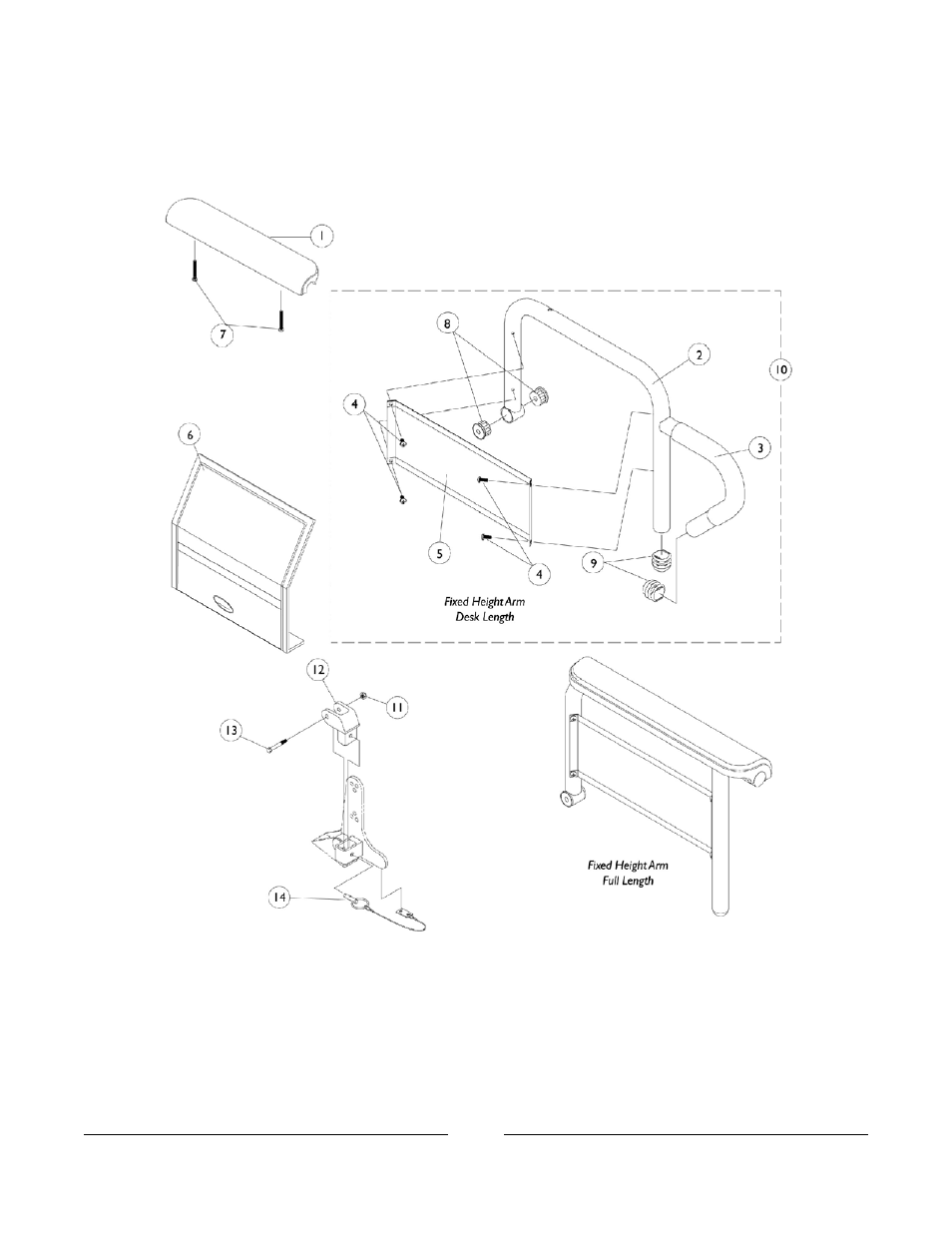 Fixed height arms | Invacare Arrow User Manual | Page 82 / 240